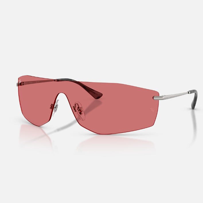 Ray Ban Women Irregular Frame Polished Gunmetal Sunglasses