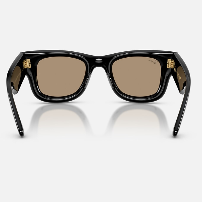 Ray Ban Women Square Frame Polished Black Sunglasses