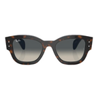 Ray Ban Women Square Frame  Polished Havana Grey Sunglasses