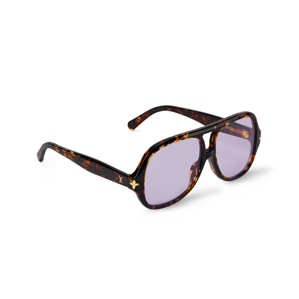 Louis Vuitton Women Square Frame Brown Tortoise Sunglasses