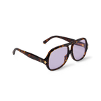Louis Vuitton Women Square Frame Brown Tortoise Sunglasses