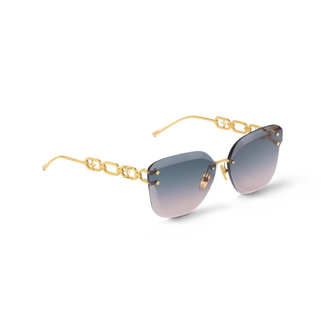 Louis Vuitton Women Cat Eye Frame Royal Gold Sunglasses