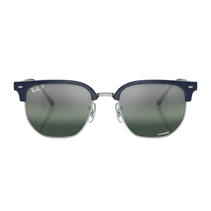 Ray Ban Women Irregular Frame  Polished Blue On Silver Sunglasses