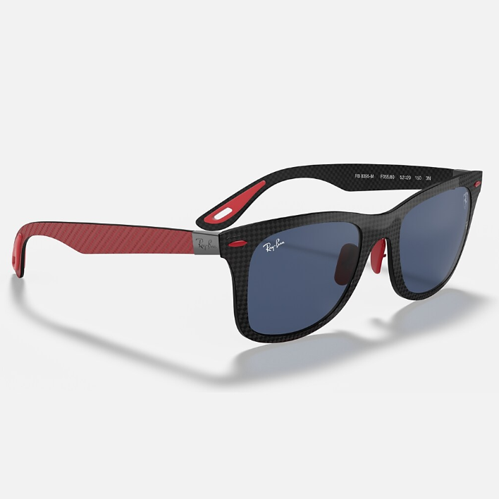 Ray Ban Men Square Frame Rustic Black Sunglasses