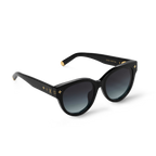 Louis Vuitton Women Round Frame Ash Black Sunglasses