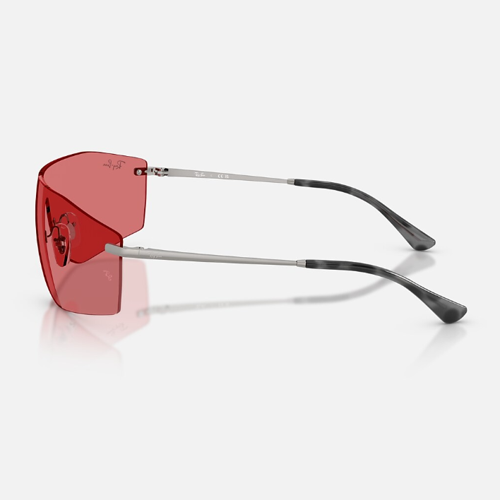 Ray Ban Women Irregular Frame Polished Gunmetal Sunglasses