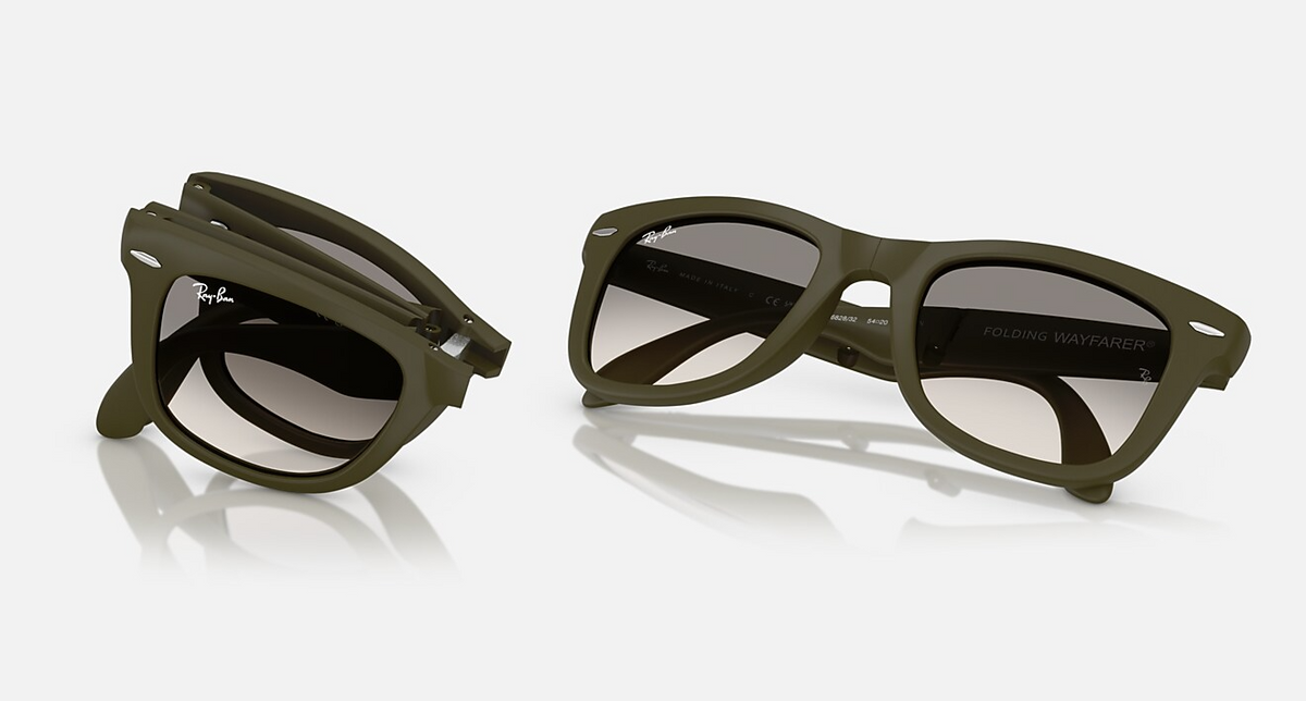 Ray Ban Women Square Frame Matte Military Green Sunglasses