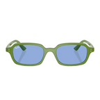 Ray Ban Women Pillow Frame  Polished Cloudy Jungle Green Sunglasses