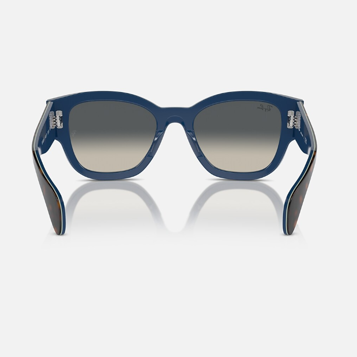 Ray Ban Women Square Frame  Polished Havana Grey Sunglasses