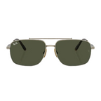 Ray Ban Men Pillow Frame Shiny Matte Gold Sunglasses