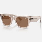 Ray Ban Women Square Frame Transparent Light Brown Sunglasses