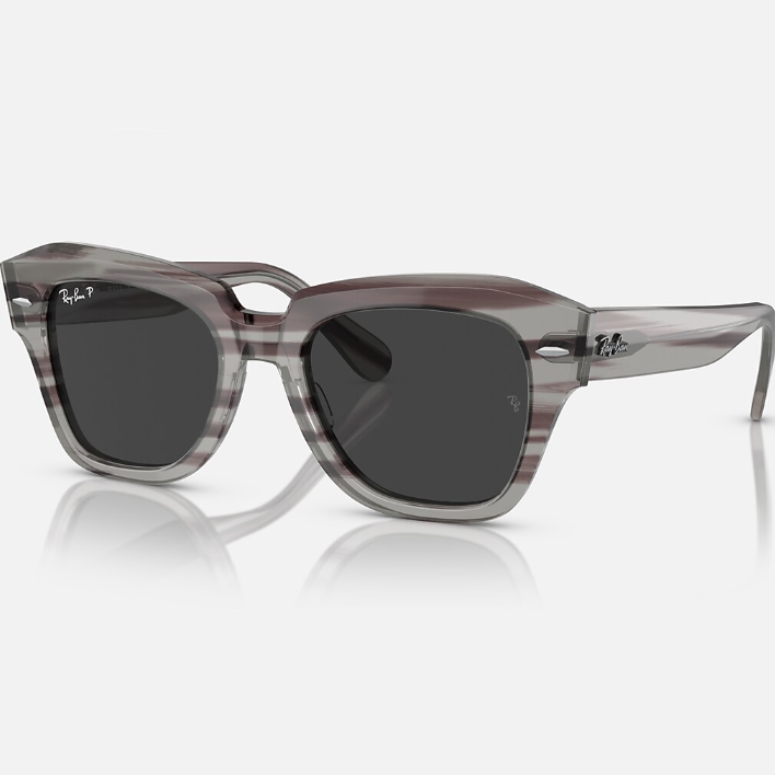 Ray Ban Women Square Frame Grey Sunglasses