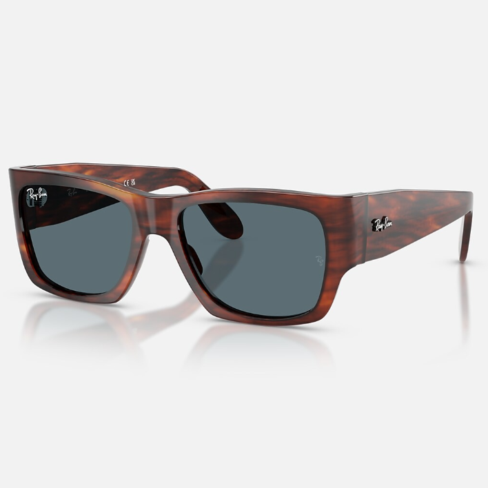 Ray Ban Women Square Frame Deep Umber Sunglasses