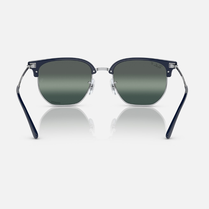 Ray Ban Women Irregular Frame  Polished Blue On Silver Sunglasses