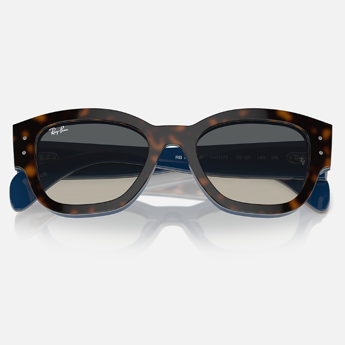 Ray Ban Women Square Frame  Polished Havana Grey Sunglasses