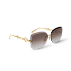 Louis Vuitton Women Square Frame Deep Gold Sunglasses