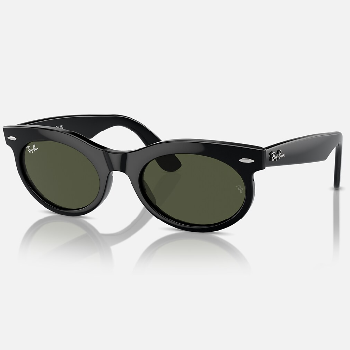 Ray Ban Women Oval Frame Tar Black Sunglasses