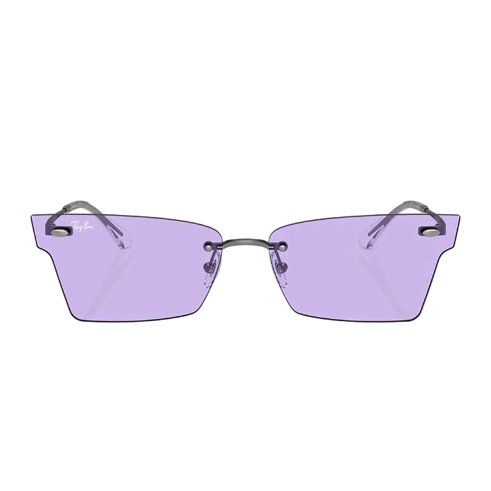 Ray Ban Women Irregular Frame Rich Silver Sunglasses