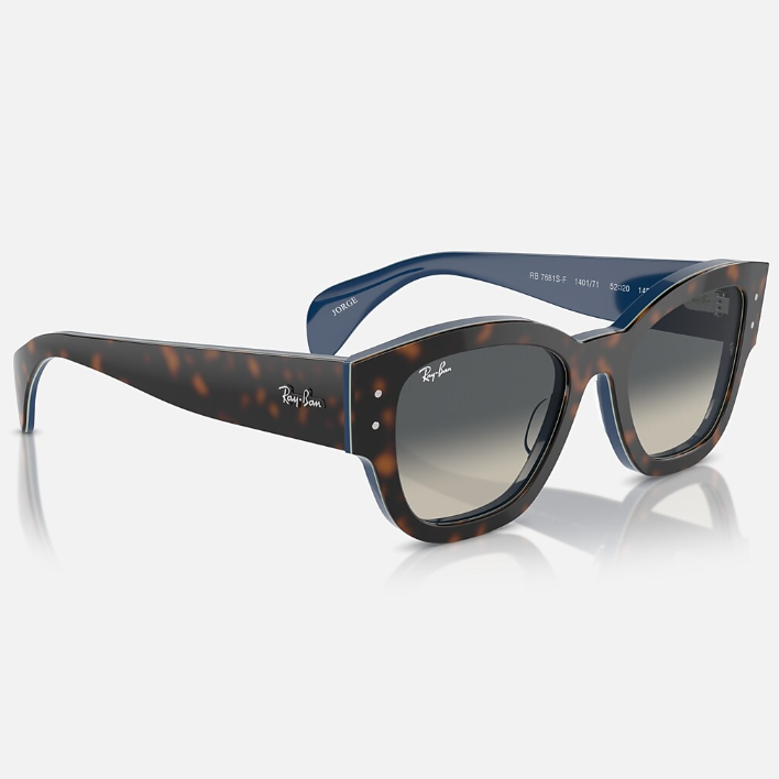 Ray Ban Women Square Frame  Polished Havana Grey Sunglasses
