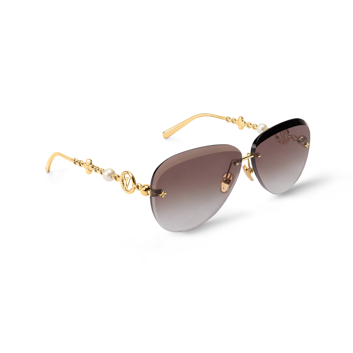 Louis Vuitton Women Pilot Frame Royal Gold Sunglasses