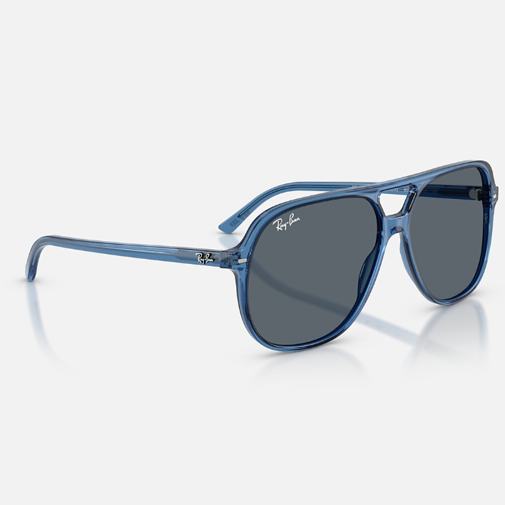 Ray Ban Women Square Frame Polished Blue Sunglasses