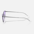 Ray Ban Men Irregular Frame Metallic Silver Sunglasses