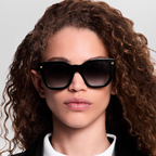 Louis Vuitton Women Square Frame Ash Black Sunglasses