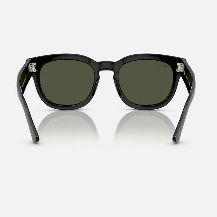 Ray Ban Women Square Frame Soot Black Sunglasses