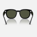 Ray Ban Women Square Frame Soot Black Sunglasses