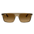 Ray Ban Women Square Frame Polished Striped Green Sunglasses