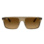 Ray Ban Women Square Frame Polished Striped Green Sunglasses