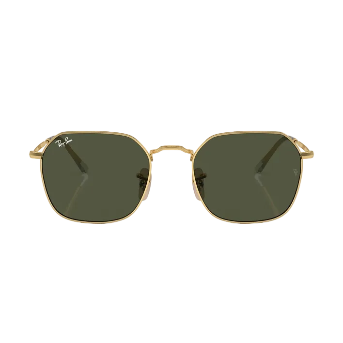 Ray Ban Women Irregular Frame Champagne Gold Sunglasses