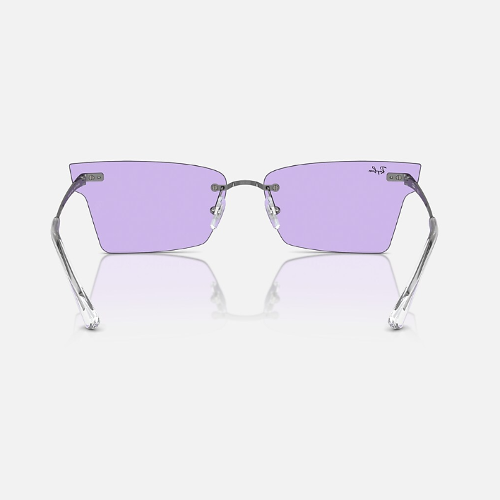Ray Ban Women Irregular Frame Rich Silver Sunglasses