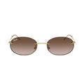 Ray Ban Men Oval Frame Glitter Gold Sunglasses