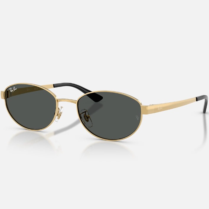 Ray Ban Women Oval Frame Gold Sunglasses
