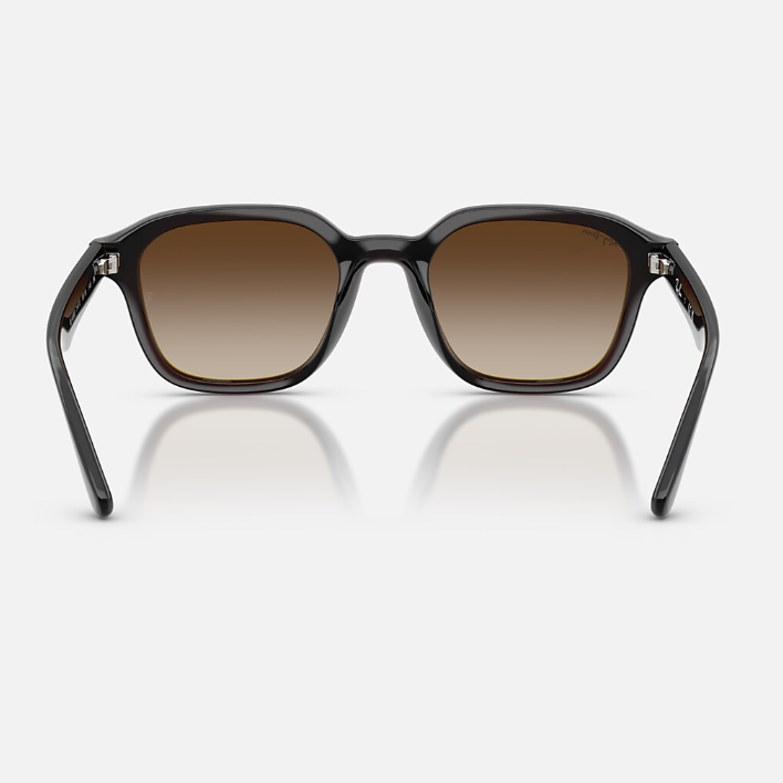 Ray Ban Women Square Frame Dark Brown Sunglasses