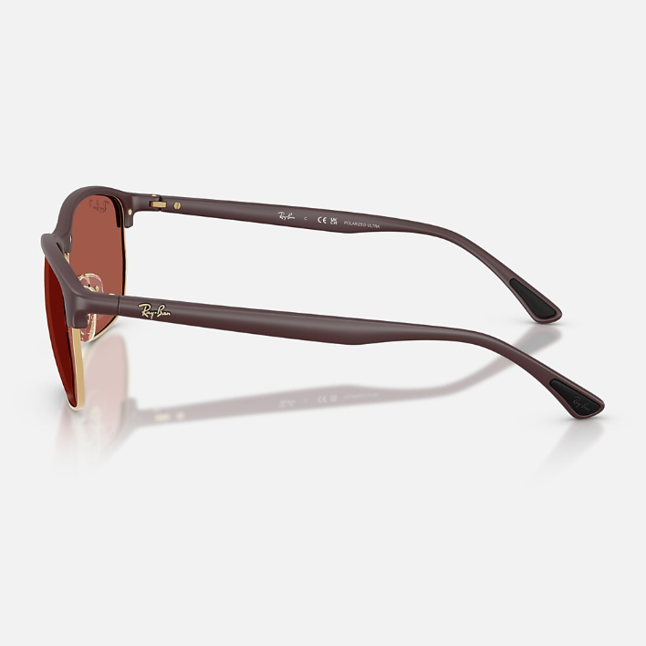 Ray Ban Women Square Frame Matte Sand Violet Sunglasses