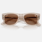 Ray Ban Women Square Frame Transparent Light Brown Sunglasses