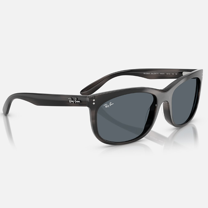 Ray Ban Women Pillow Frame Striped Gray Sunglasses