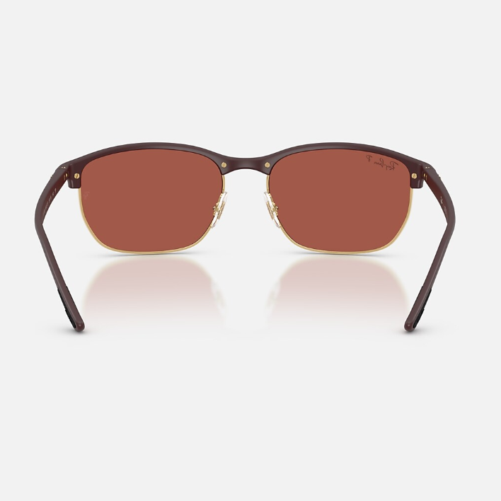 Ray Ban Women Square Frame Matte Sand Violet Sunglasses
