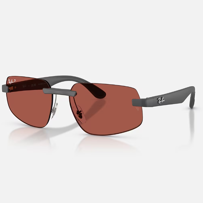 Ray Ban Women Irregular Frame Matte Sand Grey Sunglasses
