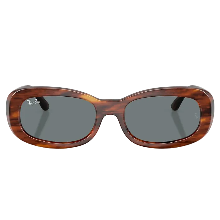 Ray Ban Women Oval Frame Brown Sunglasses