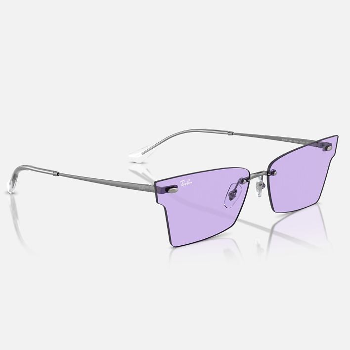 Ray Ban Women Irregular Frame Rich Silver Sunglasses