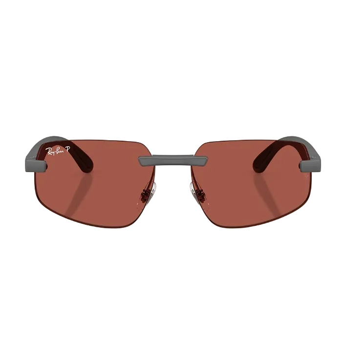 Ray Ban Women Irregular Frame Matte Sand Grey Sunglasses