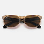 Ray Ban Women Square Frame Polished Honey Sunglasses