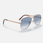 Ray Ban Men Pilot Frame Polished Rose Gold Sunglasses