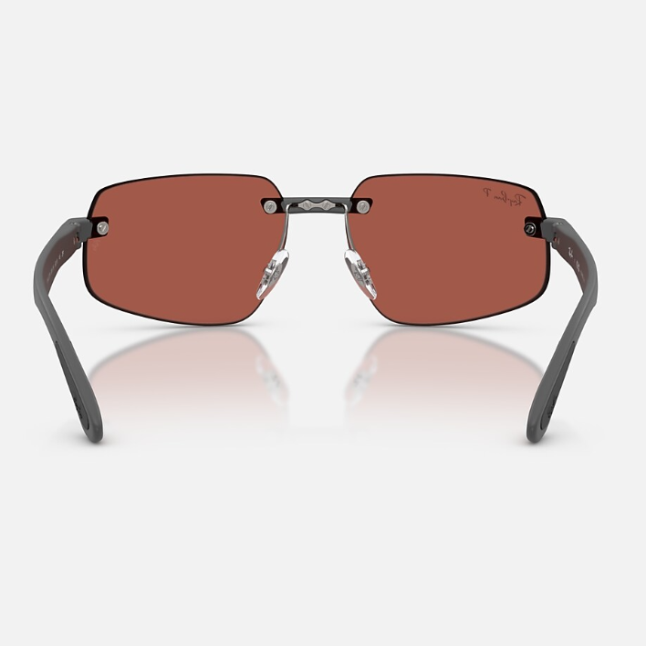 Ray Ban Men Irregular Frame Matte Sand Grey Sunglasses