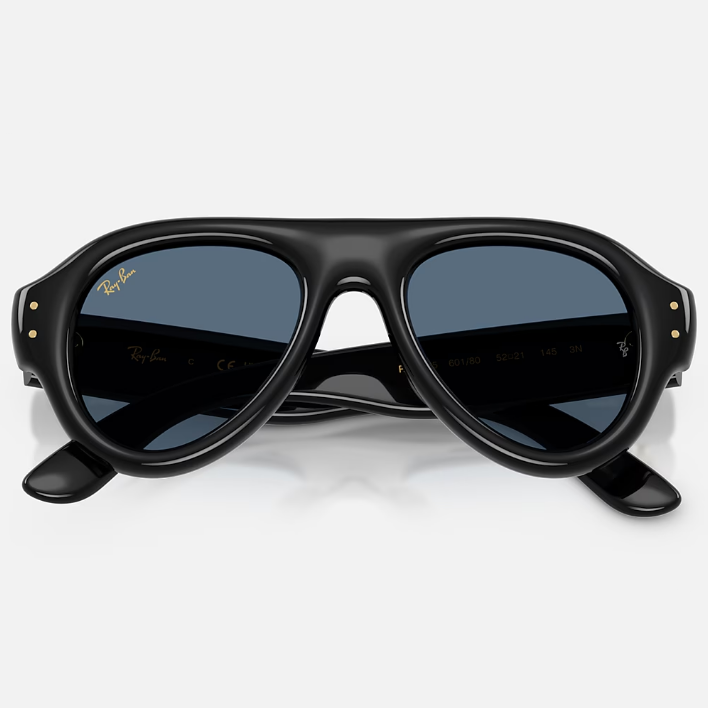 Ray Ban Women Pilot Frame Glossy Black Sunglasses