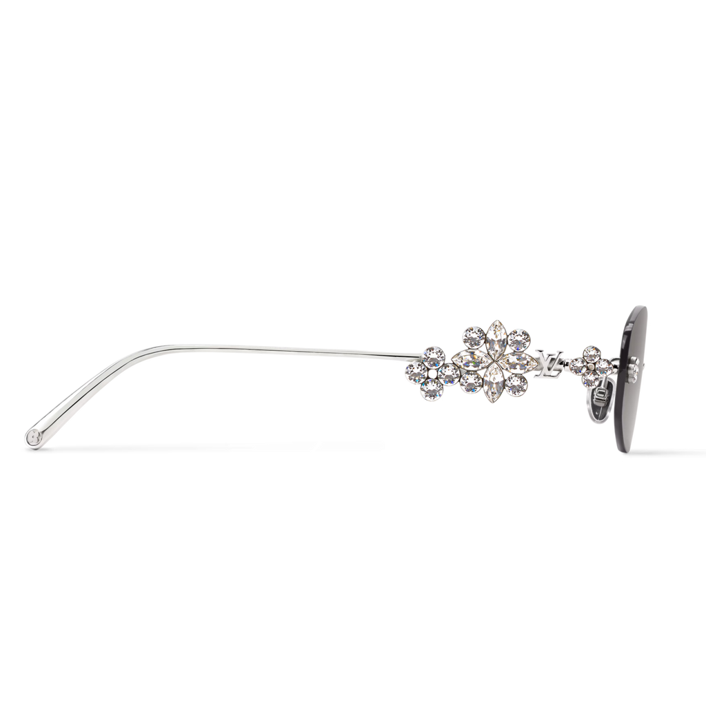Louis Vuitton Women Oval Frame Silver Sunglasses