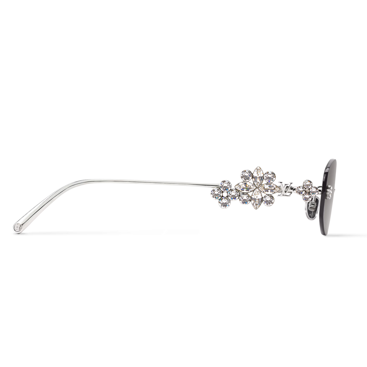 Louis Vuitton Women Oval Frame Silver Sunglasses